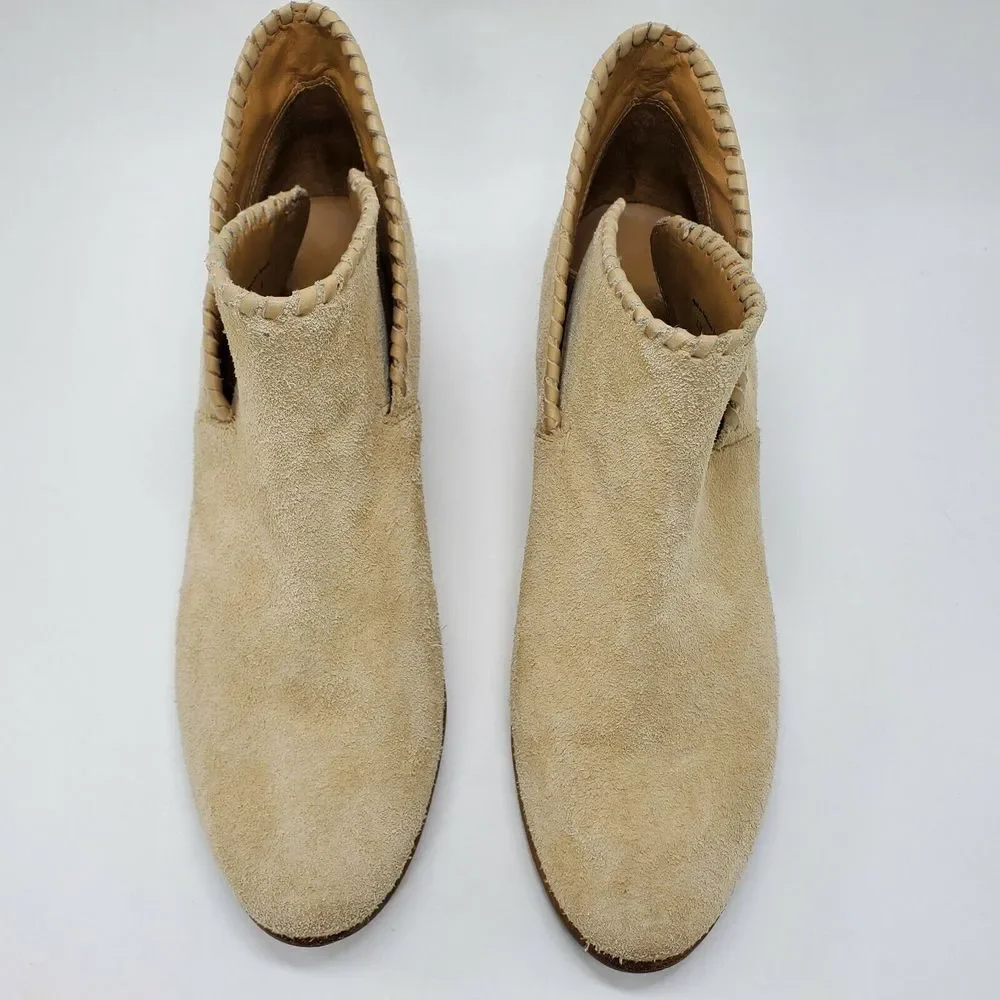 Jack Rogers Womens Ankle Boot Sadie Size 8.5 Tan Suede Booties‎
